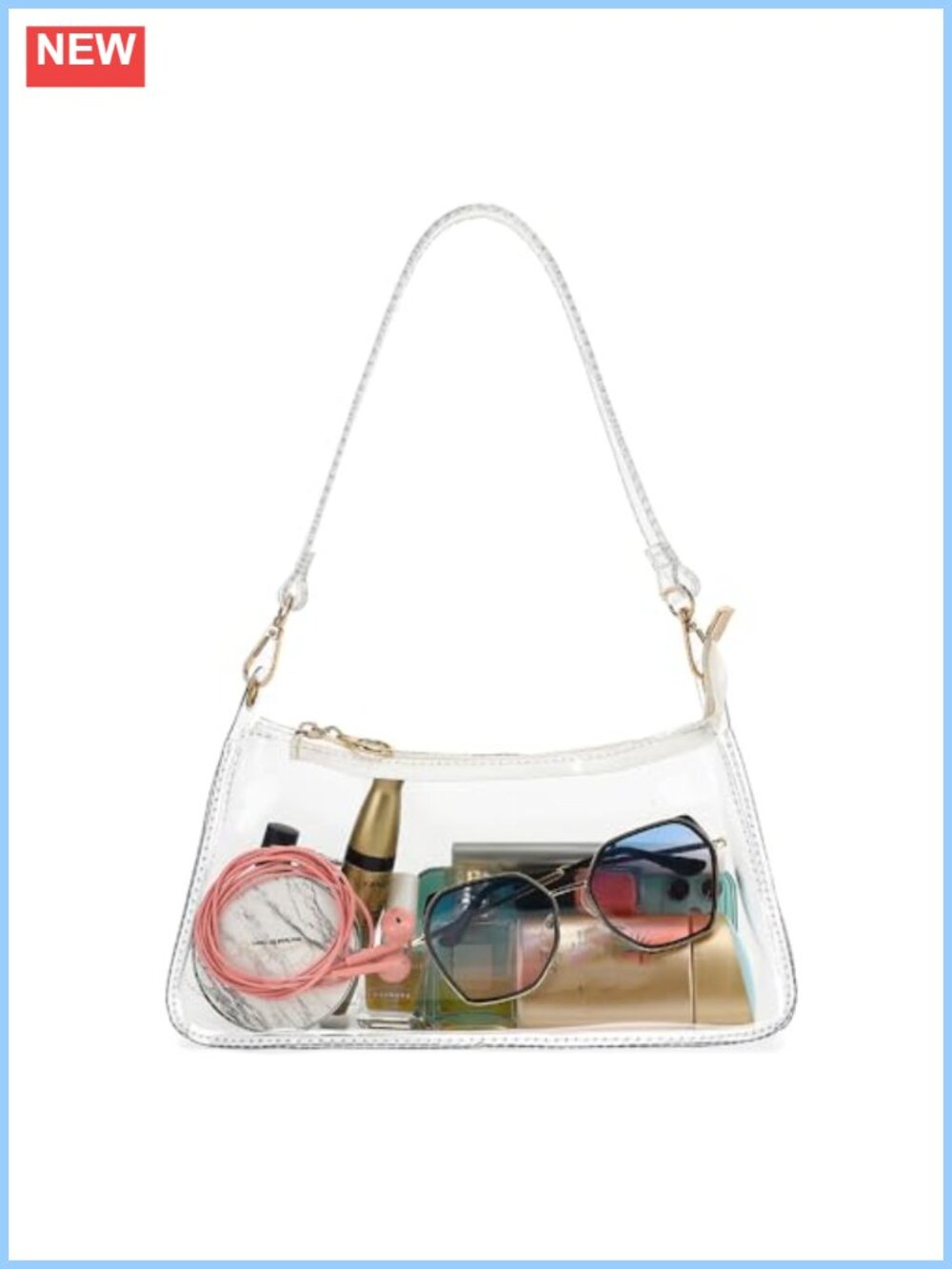 Clear Purse Stadium Approved Crossbody Bag Shoulder Handbag PVC Women